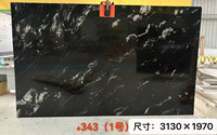 Dalle de marbre noir de luxe, marbre naturel brillant pour mur de fond de hall d'hôtel et comptoir