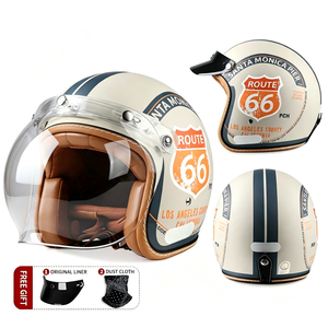 <span class=keywords><strong>Casco</strong></span> de Motocicleta Vintage en Oferta, Certificado 3C, Transpirable, Universal para las Cuatro Estaciones, para Hombres y Mujeres, para Uso Diario - Product Image 2