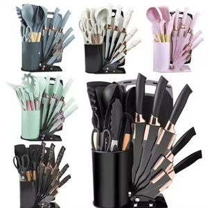 11 Pieces Silicone Cooking Utensils Spatula 5 Piece <b>Sharp</b> <b>Knife</b> <b>Set</b> Kitchen Accessories Kitchen Utensils <b>Set</b> with Cutting Board - Product Image 6