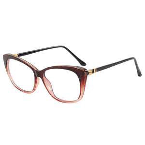 กรอบแว่นตา Cat Eye รุ่น 1897 ป้องกันแสงสีฟ้า กรอบเต็มสำหรับผู้หญิง เลนส์ TR90 แบบ Plano สไตล์เรโทร - Product Image 1