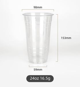 98mm(1000PCS/CTN) PET <b>CUP</b> Printed LOGO High Quality Crystal Clear <b>Cold</b> Disposable <b>Cup</b> 12/14/16/18/20/24 oz Plastic <b>Cups</b> and Lids - Product Image 1