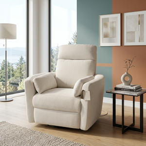 Sofá reclinable eléctrico individual de gravedad cero, sillón reclinable eléctrico ajustable, cómodo sofá reclinable de tela para sala de estar - Product Image 2