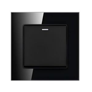 Interruptor de Pared Táctil de Vidrio Templado de Alta Calidad, Interruptor Electrónico de Pared para Hotel, Interruptor de 3 Pines, 1 Vía/2 Vías, Enchufe IP20 de 2 Tomas - Product Image 1