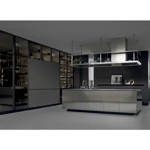 Ultime Moderna Cucina Progetta 2021 Custom Made Americano In Acciaio Inox Moderno Mobili Da Cucina