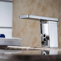 Robinet d'eau automatique avec capteur CE HY-153D intelligent sans contact monté sur le pont avec trou unique pour salle de bain cuisine et parc
