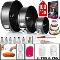100-teiliges Professionelles Backwerkzeug-Set mit Fondant-Modellierwerkzeugen Großhandel Zubehör Tortendekorations-Kit für Bäckereien