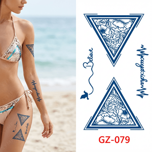 Tatuaje de Jugo Herbal Natural, Duradero, No Reflectante, Pegatinas de Arte Corporal <span class=keywords><strong>con</strong></span> Patrón Gótico Cruzado - Product Image 6