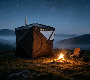 Carpa de Sauna Plegable Portátil Vanace con Logotipo Personalizado para 6 Personas con Estufa de Leña, Servicio OEM - Product Image 1