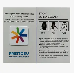 شعار مخصص المضادة للبكتيريا لزجة هاتف محمول مناديل للشاشات