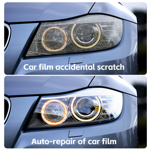0.3x15 मीटर टीपू ब्लैक कार हेडलाइट टिंट फिल्म रोल सेल्फ-उपचार लैंप प्रोटेक्शन पीफ विनाइल लपेटें - Product Image 3