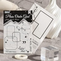 25 Stiker Per Paket Seri Bingkai Kertas & Frasa Stiker Jurnal Tahan Air Perlengkapan Jurnal