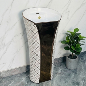 Vasque de salle de bain sur pied en céramique, moderne, personnalisée, pour hôtels et usage domestique, vente en gros à bas prix - Product Image 4