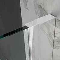 Perlengkapan mandi sudut Neo sudut kamar mandi 38x72 inci, penutup kabinet Pancuran pintu kamar mandi