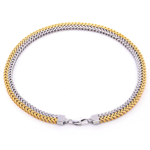 Collar grueso franco de doble capa exagerada de acero inoxidable personalizado de fábrica, joyería de <span class=keywords><strong>calle</strong></span> - Product Image 2