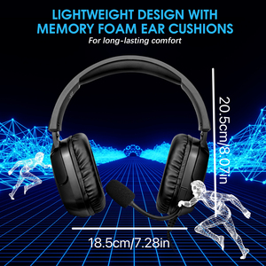 <span class=keywords><strong>Casque</strong></span> de jeu stéréo pliable avec microphone USB 3.5 filaire, son surround et basses profondes pour centres d'appels - Vente en gros OEM, prix usine - Product Image 2