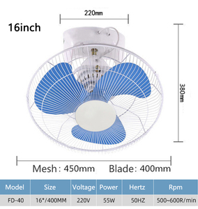 Ventilador <span class=keywords><strong>de</strong></span> <span class=keywords><strong>techo</strong></span> eléctrico con cuchillas <span class=keywords><strong>de</strong></span> Metal para restaurante, ventilador orbital <span class=keywords><strong>de</strong></span> montaje en <span class=keywords><strong>techo</strong></span> con control remoto, <span class=keywords><strong>precio</strong></span> barato, 16 pulgadas - Product Image 4