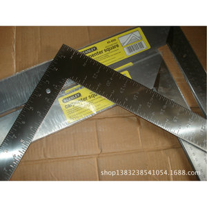 Règle d'angle à 90 degrés en acier inoxydable Stanley Carpenter Square 45-600 pour la mesure du travail du bois - Product Image 1
