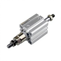 Cylindre pneumatique compact et fin de la série SDA, corps en aluminium, double action, actionneur linéaire pour l'automatisation industrielle
