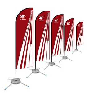 Fabriek Geleverde L-Shape Strandvlag Banner Display Traanveren Aluminium Frame Roll Display Tentoonstelling Promotie - Product Image 1