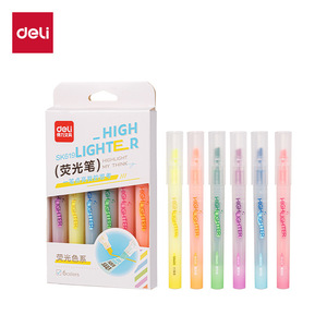 Juego de Marcadores Deli SK619, 6 Colores, Punta Inclinada, para Estudiantes y Diarios - Product Image 1
