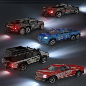 KK nouveau 2.4G Mini lumière Led moulé sous pression corps Miniature en alliage de Zinc 1 64 radiocommande Mini RC <span class=keywords><strong>camion</strong></span> avec <span class=keywords><strong>remorque</strong></span> cadeau d'anniversaire pour enfant - Product Image 4