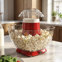 Appareil à popcorn à air chaud sans huile 1040W avec cuillère à beurre, 27,1x27,1x27,6cm