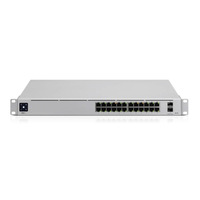 Commutateur 10 Gigabit pour UniFi USW-PRO-24 avec capacité de 10 Gbps, 24 ports RJ45, 2 ports SFP+ 10GE, QoS Full-Duplex