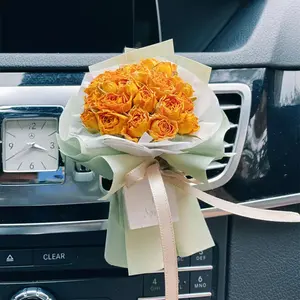 Tiktok Beliebte getrocknete echte Blume Mini getrocknete Rose Bouquet Für Auto Anordnung