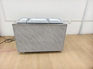 5 Pannen + <span class=keywords><strong>4</strong></span> Pannen Scharnierende Opklapbare Glazen Deksel IJs Vrieskist Vitrine Vrieskist 1300mm Commerciële Gelato Vitrine Vrieskist - Product Image 5