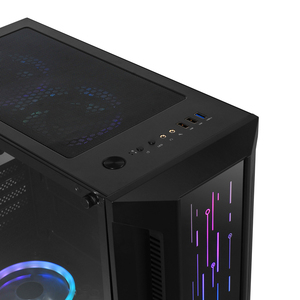 Gabinete de <span class=keywords><strong>PC</strong></span> para juegos AntarcChill Full Metal Mesh Front Panel Mid Tower Gamer con cubierta para fuente de alimentación ATX y ventana lateral. - Product Image 5
