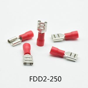 Terminal Eléctrico Aislado Hembra FDD2-250 para Conectores de Cable de 1.5-2.5mm², Conector de Cable FDD2.5-250 Rojo/Azul - Product Image 3