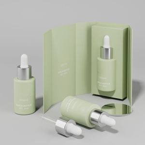 Envase Cosmético Redondo Personalizado <span class=keywords><strong>de</strong></span> 30 ml, Botella <span class=keywords><strong>de</strong></span> <span class=keywords><strong>Vidrio</strong></span> Esmerilado Vacía para Suero Facial, Loción, Base <span class=keywords><strong>de</strong></span> Maquillaje, con Gotero - Product Image 1