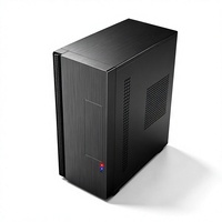 Boîtier PC Micro ATX Mid-Tower pour bureau, châssis avec support de ventilateur latéral, noir, pour jeux de bureau, en stock, 3 ventilateurs