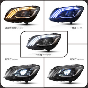 Fari a LED per modelli <span class=keywords><strong>Mercedes</strong></span> W205C serie 15-21, inclusi luci diurne, indicatori di direzione e funzioni abbaglianti/anabbaglianti. - Product Image 2