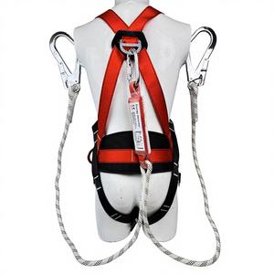 建設用全身安全帯 ポリエステル素材 4つのDリング 落下防止 衝撃吸収ランヤード 耐荷重150kg - Product Image 2