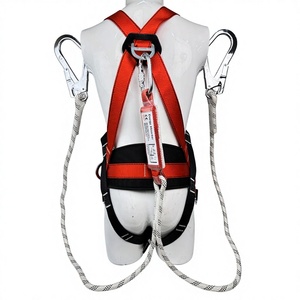 Imbracatura Anticaduta Regolabile Per Edilizia – Doppia Ancoraggio, Corda 300 Cm, Carico 950 G, Per Elettricisti, Lavavetri E Arrampicatori