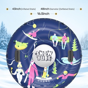Tube à neige et luge gonflables en PVC pour enfants et adultes, robustes et épaissis avec poignées solides, couleur personnalisable, jeux d'extérieur - Product Image 2