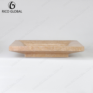 อ่างล้างหน้าหินธรรมชาติทรงสี่เหลี่ยมสำหรับห้องน้ำโรงแรม - Product Image 2