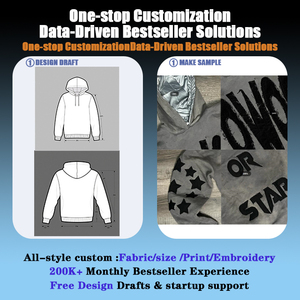 Sweat-shirt à capuche pour homme en coton biologique avec logo personnalisé, style hip-hop, automne, écologique, fabricant, lavage à l'acide antique, <span class=keywords><strong>vintage</strong></span>, fermeture éclair intégrale, broderie - Product Image 2