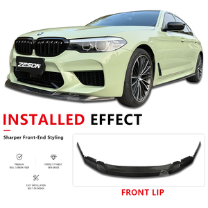 Divisor de Labio Delantero de 3 Piezas Estilo GTS de Fibra de Carbono Real para <span class=keywords><strong>BMW</strong></span> M5 F90 Pre-LCI Sedán, Spoiler Inferior de Parachoques <span class=keywords><strong>2018</strong></span>+ - Product Image 4