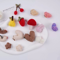 Patchs brodés mignons de style coréen en feutre non tissé écologique à coudre, série fruits, pour vêtements de fille, fournitures de bricolage, vente en gros