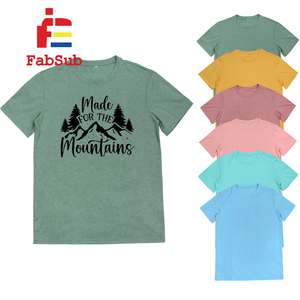 T-shirts en polyester tricoté 100 % ultra doux, toucher coton, manches courtes, unisexe, couleur unie, pour sublimation, anti-boulochage, séchage rapide - Product Image 3