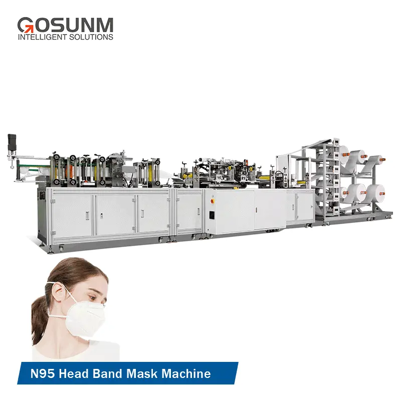 Машина для изготовления масок GOSUNM FPP2 FPP3 KN95 N95, автоматическая линия по производству масок N 95, машина для изготовления масок N95