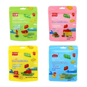 Aperitivos de Gel con sabor a fruta suave Lechao, bloques de construcción, juguetes de goma ensamblados, decoraciones de dulces QQ para niños recubiertos - Product Image 5