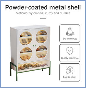 Grande armoire à chaussures fermée avec siège-organisateur de chaussures et de sacs, <span class=keywords><strong>meuble</strong></span> de rangement pour chaussures d'entrée de maison moderne - Product Image 4