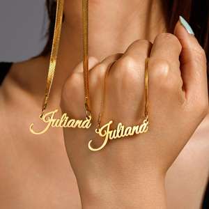 <span class=keywords><strong>Collana</strong></span> con Nome Personalizzato in Acciaio Inossidabile Ipoallergenico con Taglio Laser, Certificazione CE, <span class=keywords><strong>Regalo</strong></span> per la <span class=keywords><strong>Festa</strong></span> <span class=keywords><strong>della</strong></span> <span class=keywords><strong>Mamma</strong></span> - Product Image 3