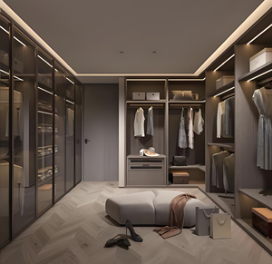 Custom Walk-In Modern Luxury Wardrobe Corner U-shaped Open Style Multi-Storage Walk-in <strong>Closet</strong> - Product Image 3