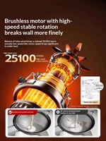 Blender Listrik dengan Pisau Stainless Steel 800W 1.8L untuk Rumah Tangga, Otomatis Penuh, Tenang, Kontrol Sentuh, Garansi 1 Tahun