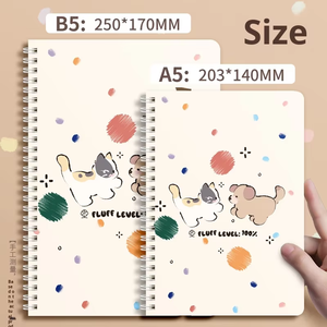 Quaderno a Spirale con Disegni Cartoon Carini, Carta Spessa A5 B5 60 Fogli, Regalo per Studenti delle Scuole Medie/Secondarie, Quaderni per Esercizi - Product Image 1