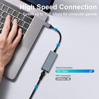 Dajiang OEM personalizado USB C a Ethernet adaptador RJ45 a tipo C Gigabit Ethernet adaptador 1Gbps para Windows y Mac OS adaptador